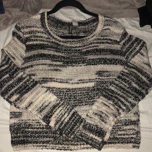 black and white sweater